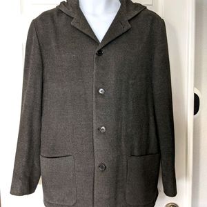 NWOT DKNY Men's Gray Hooded Tailored Jacket Blazer